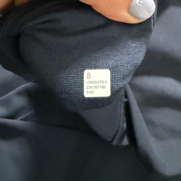 lululemon Navy Blue Leggings Wunder Train High Rise Tight 25” *Hem Slit - Picture 7 of 7